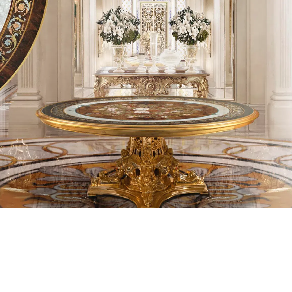 Обеденный стол CASPANI TINO Majestic Sea Shell