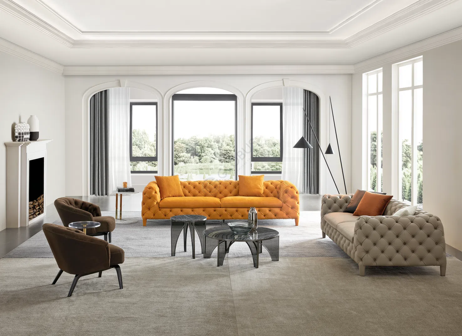 Угловой столик LONGHI Karl