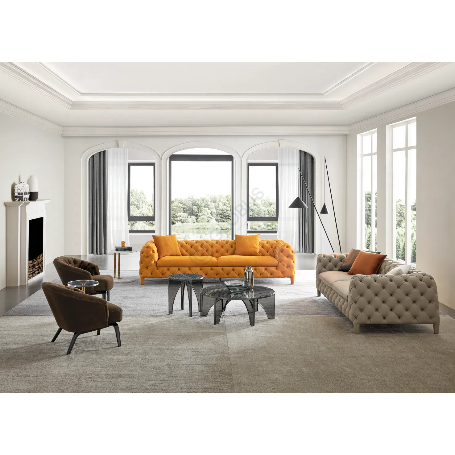 Угловой столик LONGHI Karl