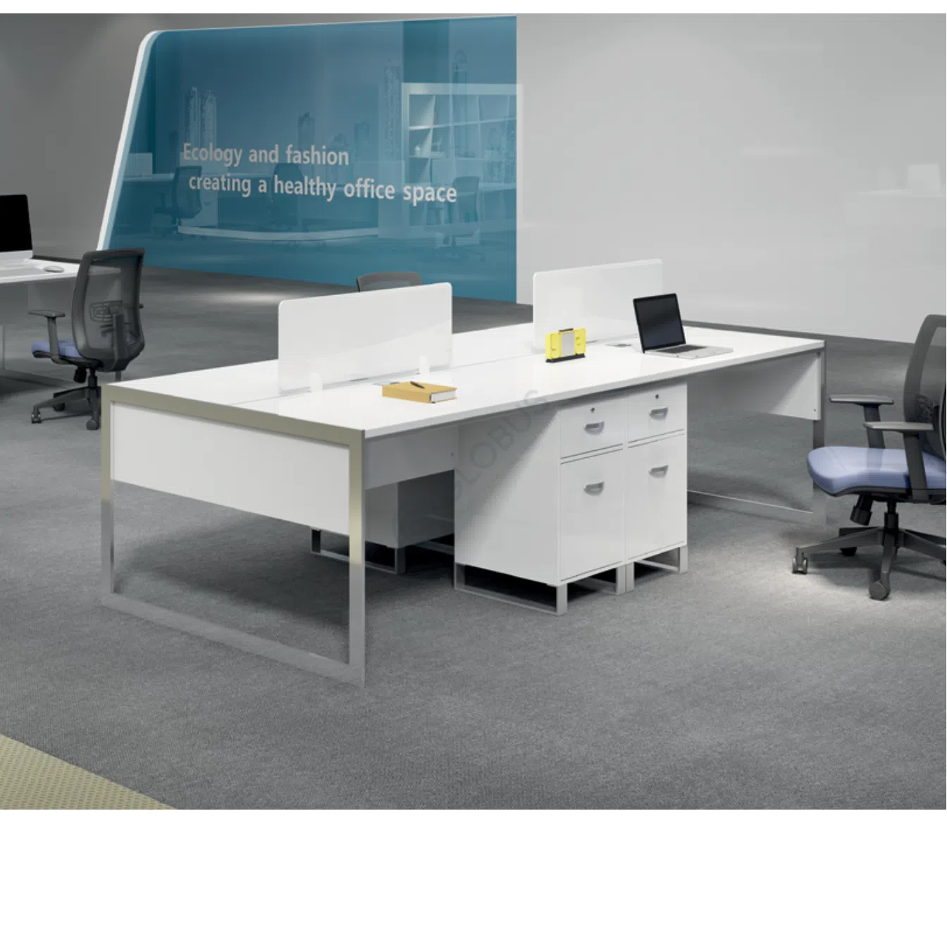 Офисный стол с перегородками Pezzetto