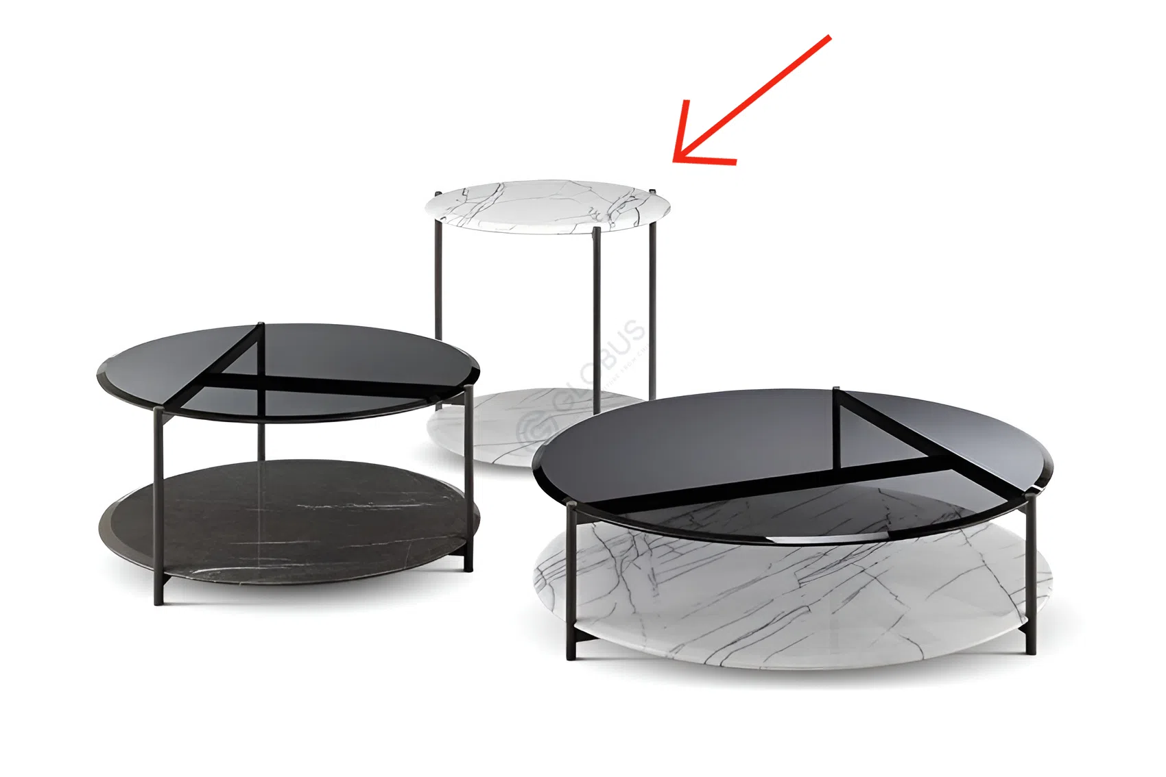 Угловой столик LENZI Glow