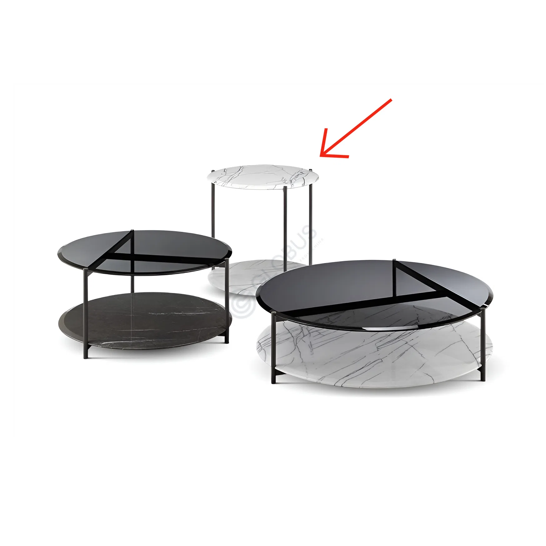 Угловой столик LENZI Glow