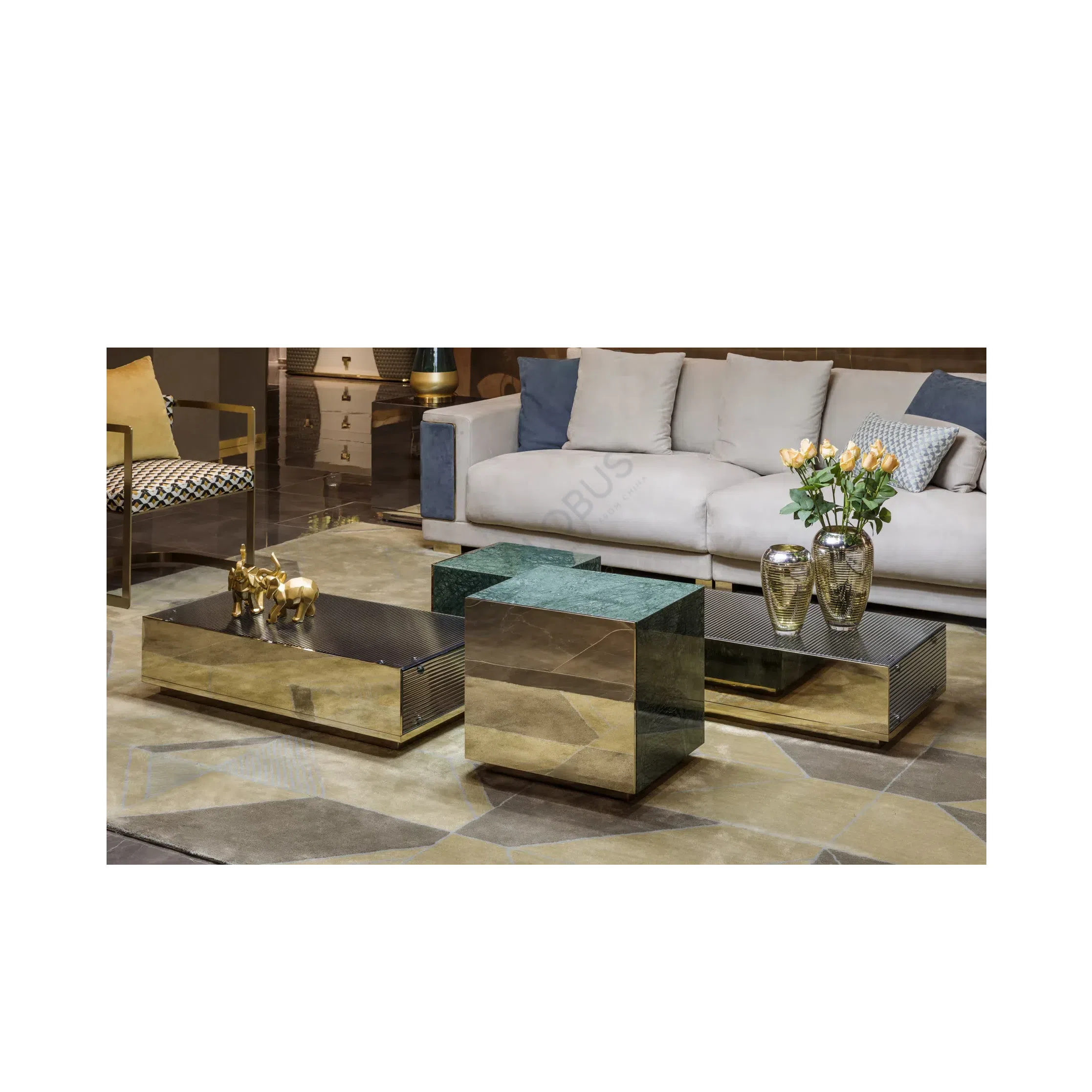 Угловой столик FENDI Prisme