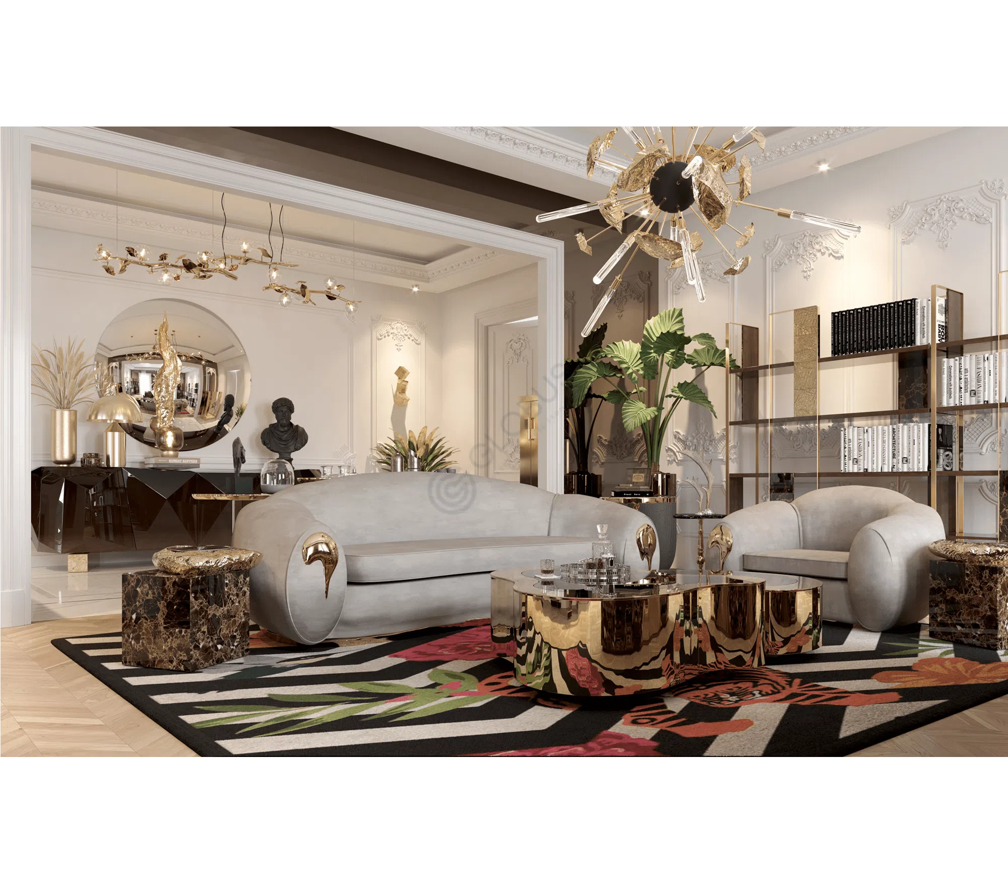 Угловой столик BOCA DO LOBO Stonehenge