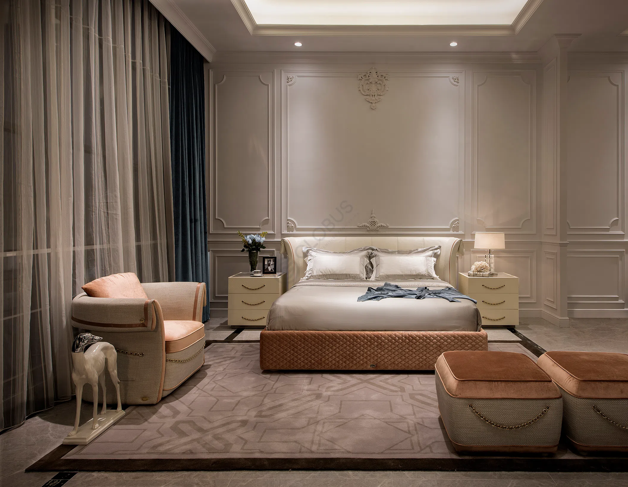 Пуф COLOMBO STILE Rue Cambon