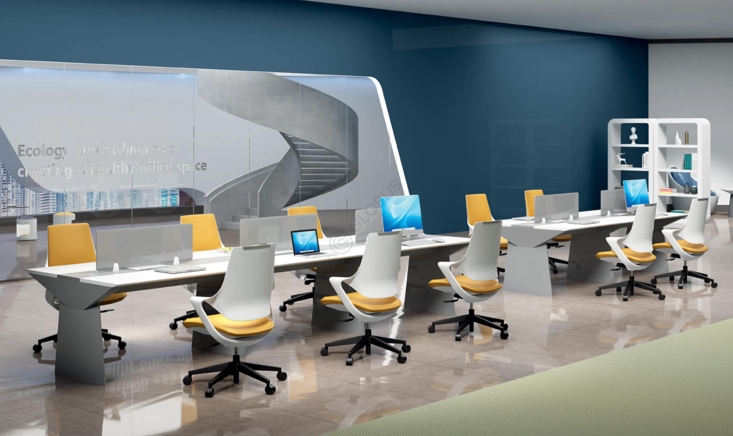 Офисный стол с перегородками Tagliavini