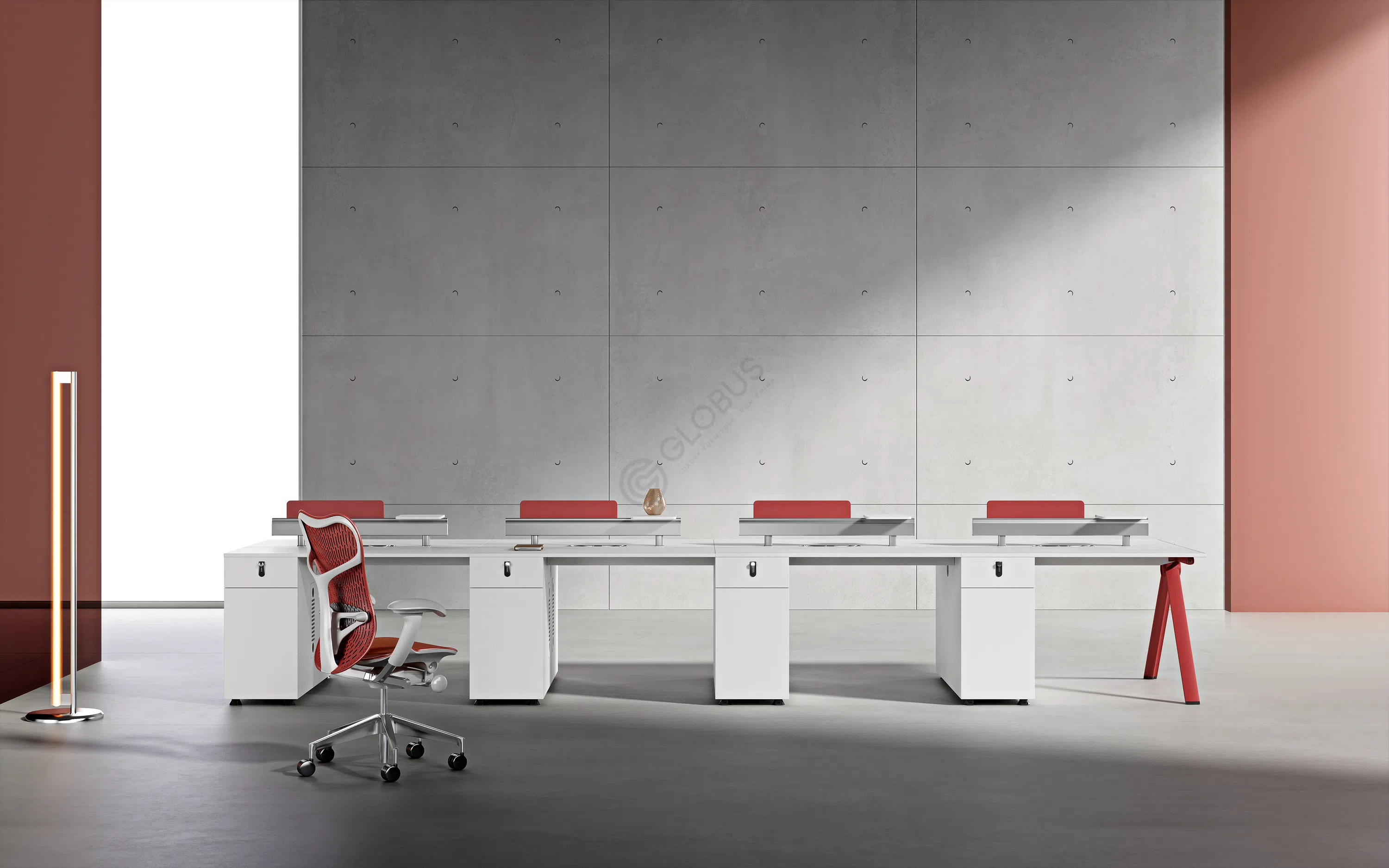 Офисный стол с перегородками Allo