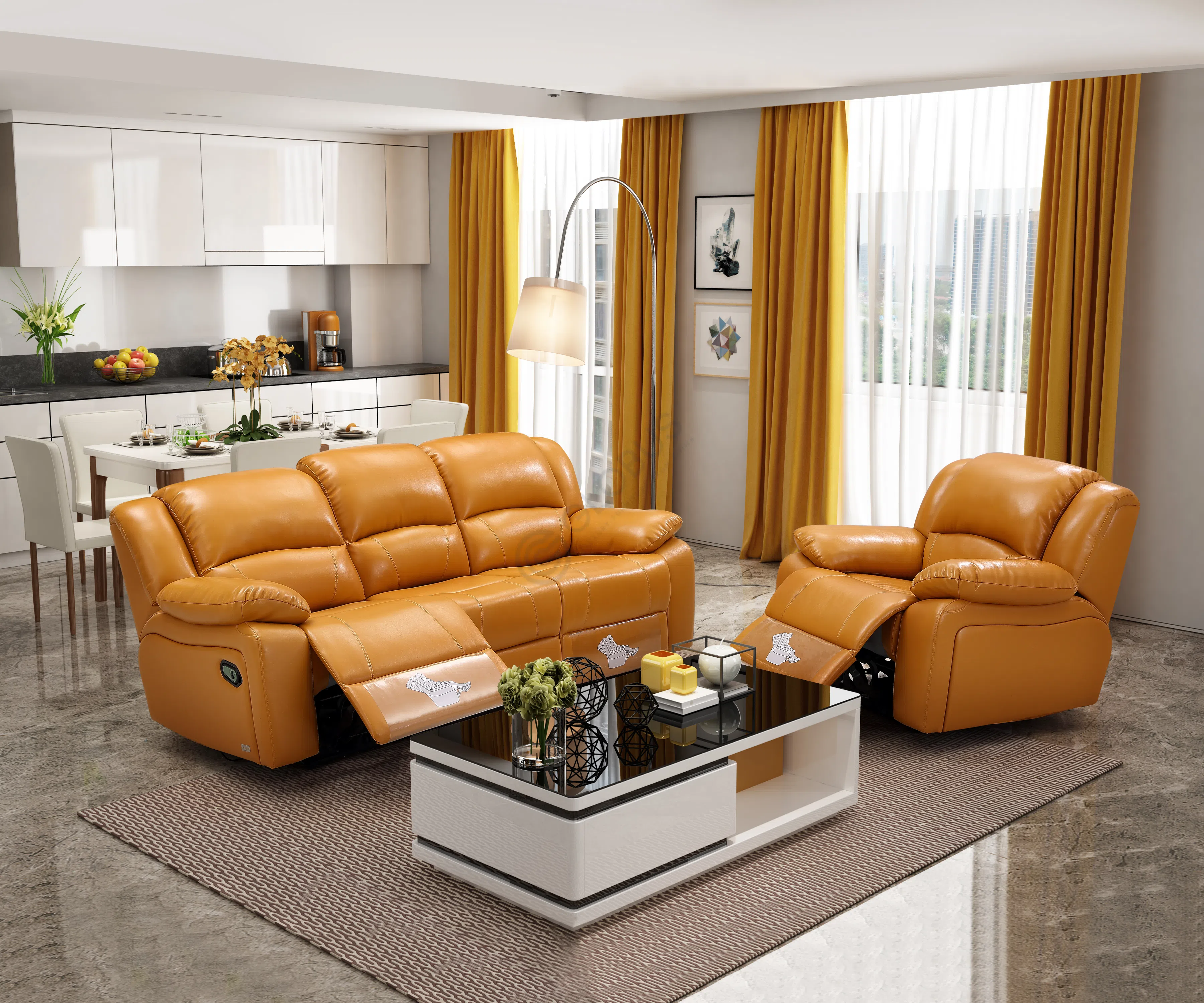 Кресло с реклайнером Delmira