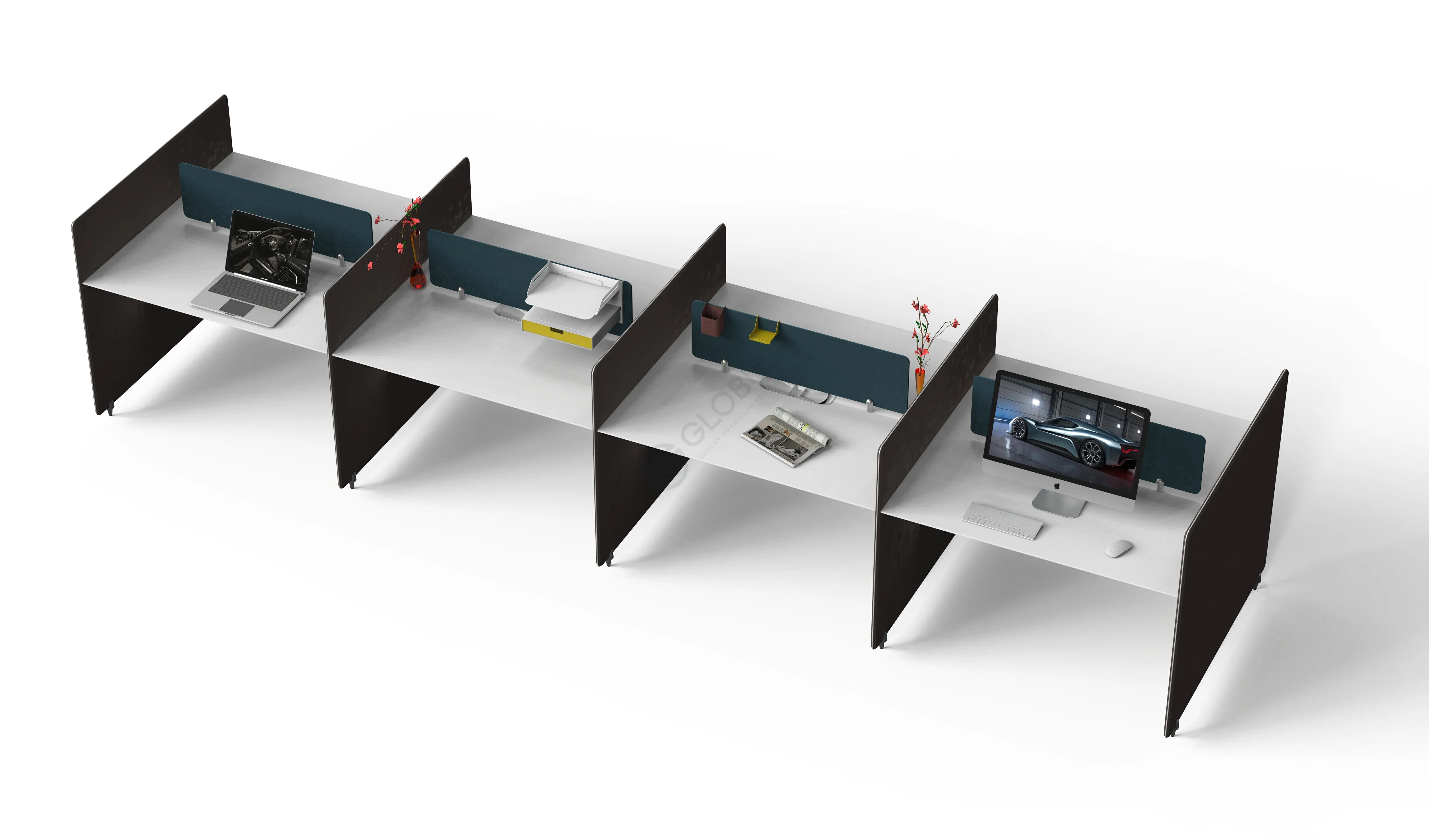 Офисный стол с перегородками Zyron