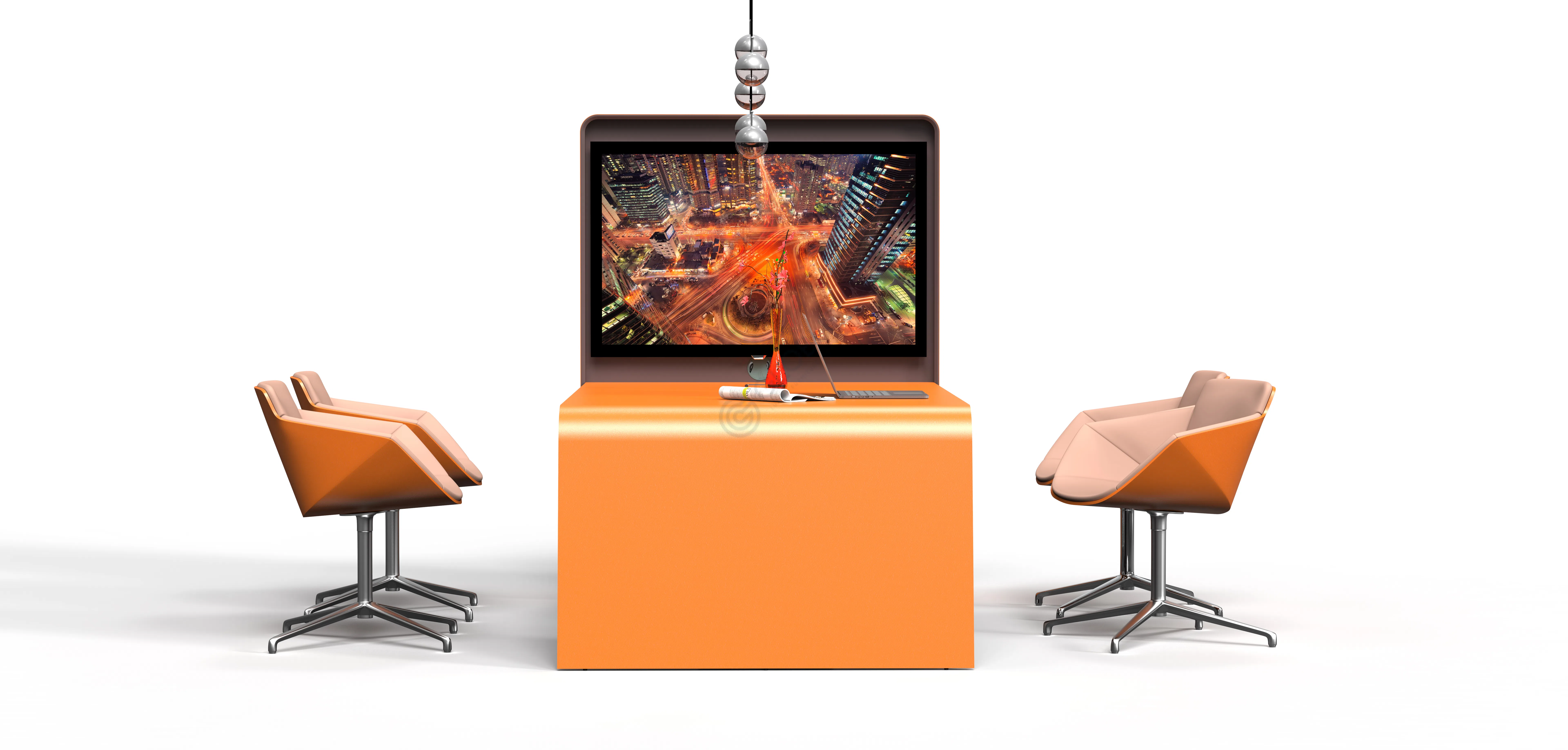 Офисный стол с перегородками Butti