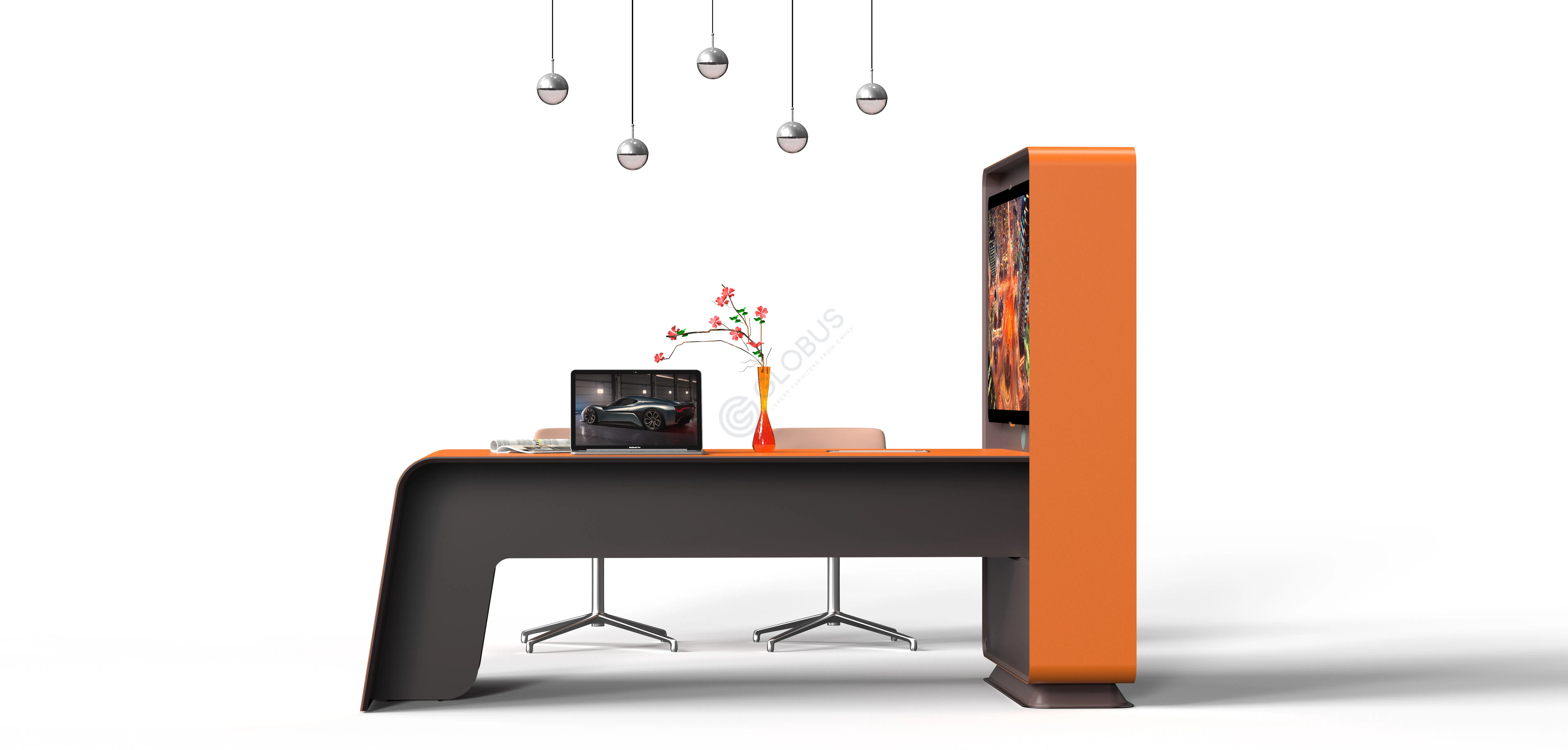 Офисный стол с перегородками Butti