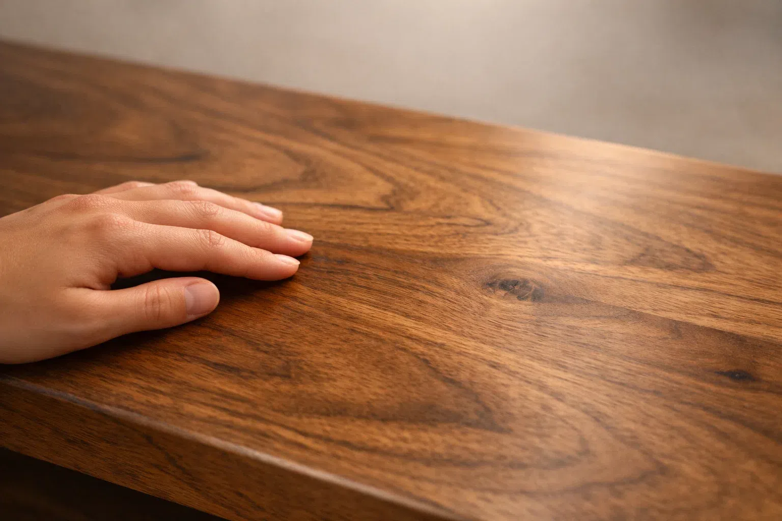 Столешница из натурального дерева в производстве премиальной мебели на заказ