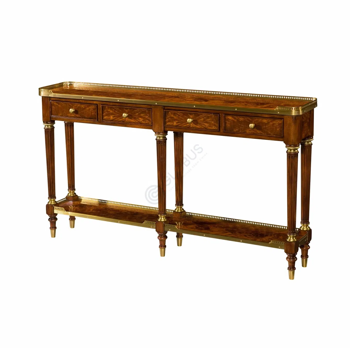 Консоль THEODORE ALEXANDER A Burl Lattice Parquetry