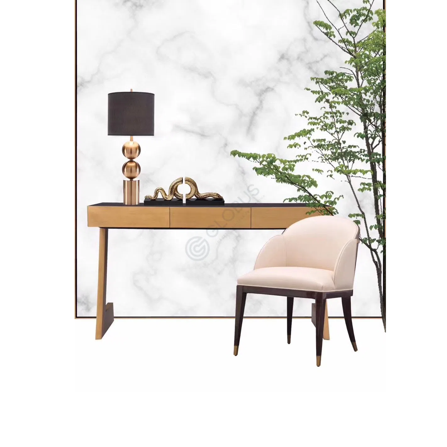 Стол для кабинета HICKORY WHITE Yves